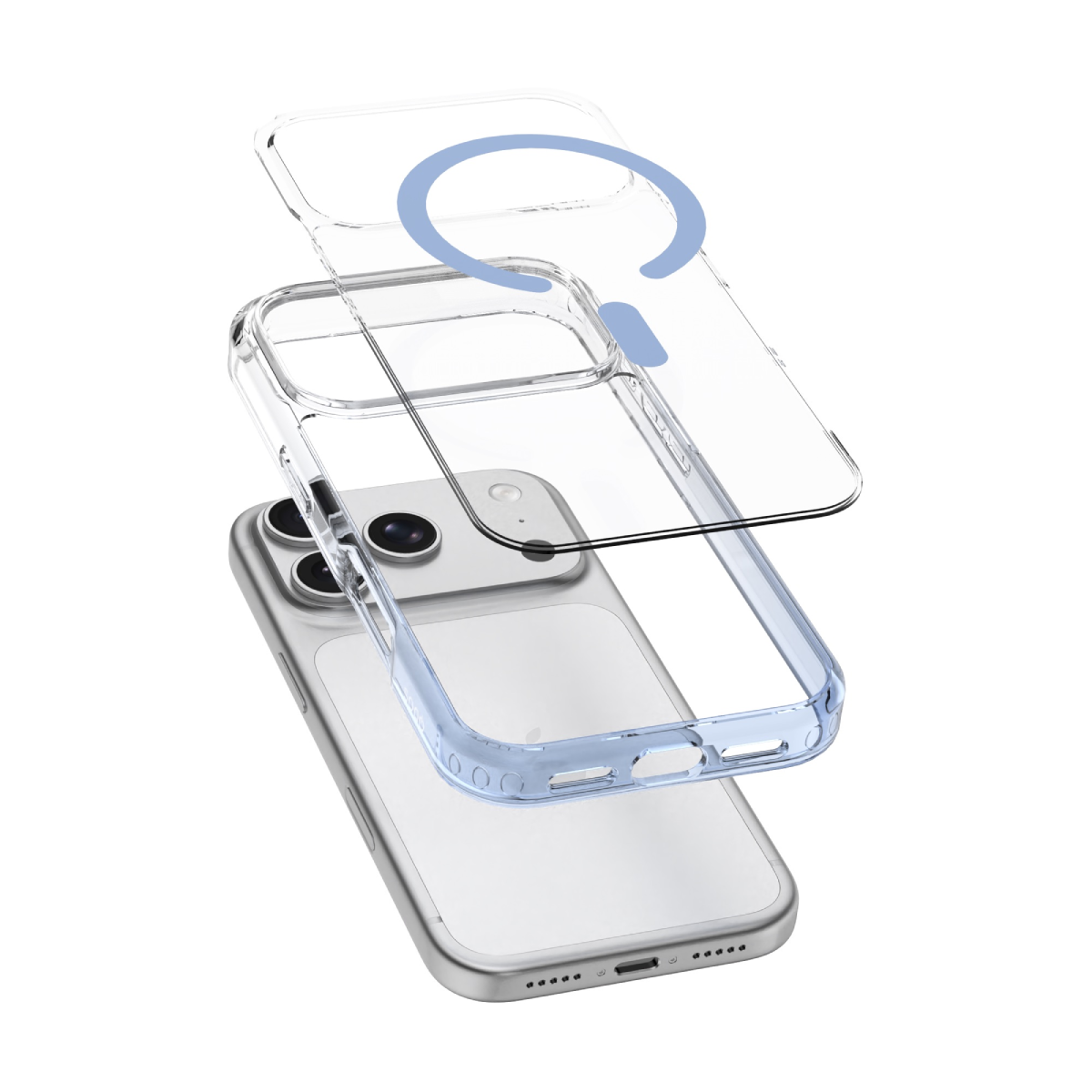 Hybrid Snap Ombre (Colour) - iPhone 18 Pro | 17 Pro Case - Glacier
