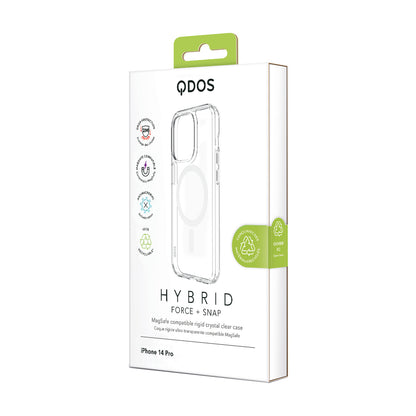 Hybrid Force + Snap - Apple iPhone 14 Pro Case MagSafe Compatible - Clear, showcasing product packaging in white