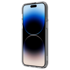 Hybrid Force + Snap - Apple iPhone 14 Pro Max Case MagSafe Compatible - Clear, Angled Front View with Phone and Screen Display On