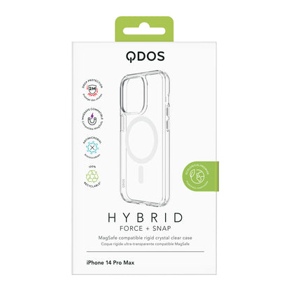 Hybrid Force + Snap - Apple iPhone 14 Pro Max Case MagSafe Compatible - Clear, showcasing product packaging in white