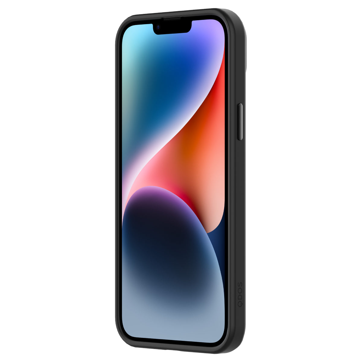 Hybrid Soft + Snap - Apple iPhone 15 Plus Case MagSafe Compatible - Clear Black, Angled Front View with Phone and Screen Display On