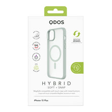 HYBRID SOFT + SNAP for iPhone 15 Plus - Clear / Green