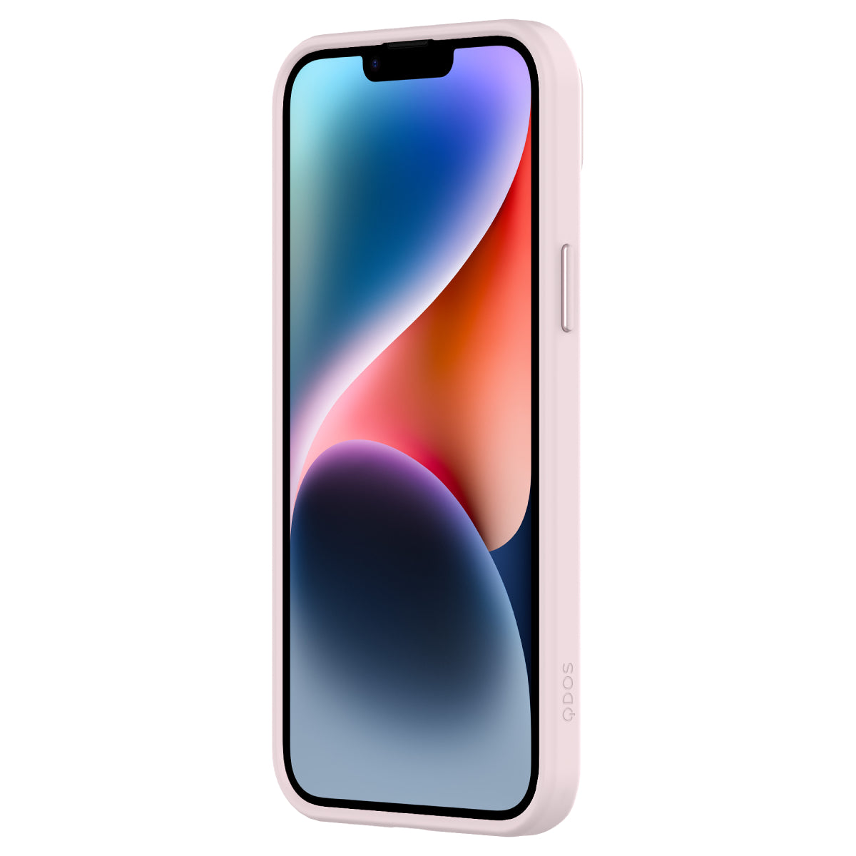 Hybrid Soft + Snap - Apple iPhone 15 Plus Case MagSafe Compatible - Clear Pink, Angled Front View with Phone and Screen Display On