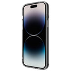 Hybrid - Apple iPhone 15 Plus Case - Clear, Angled Front View with Phone and Screen Display On