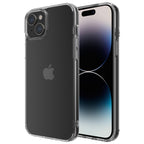 Hybrid - Apple iPhone 15 Plus Case - Clear, Side and Back View with Screen Display
