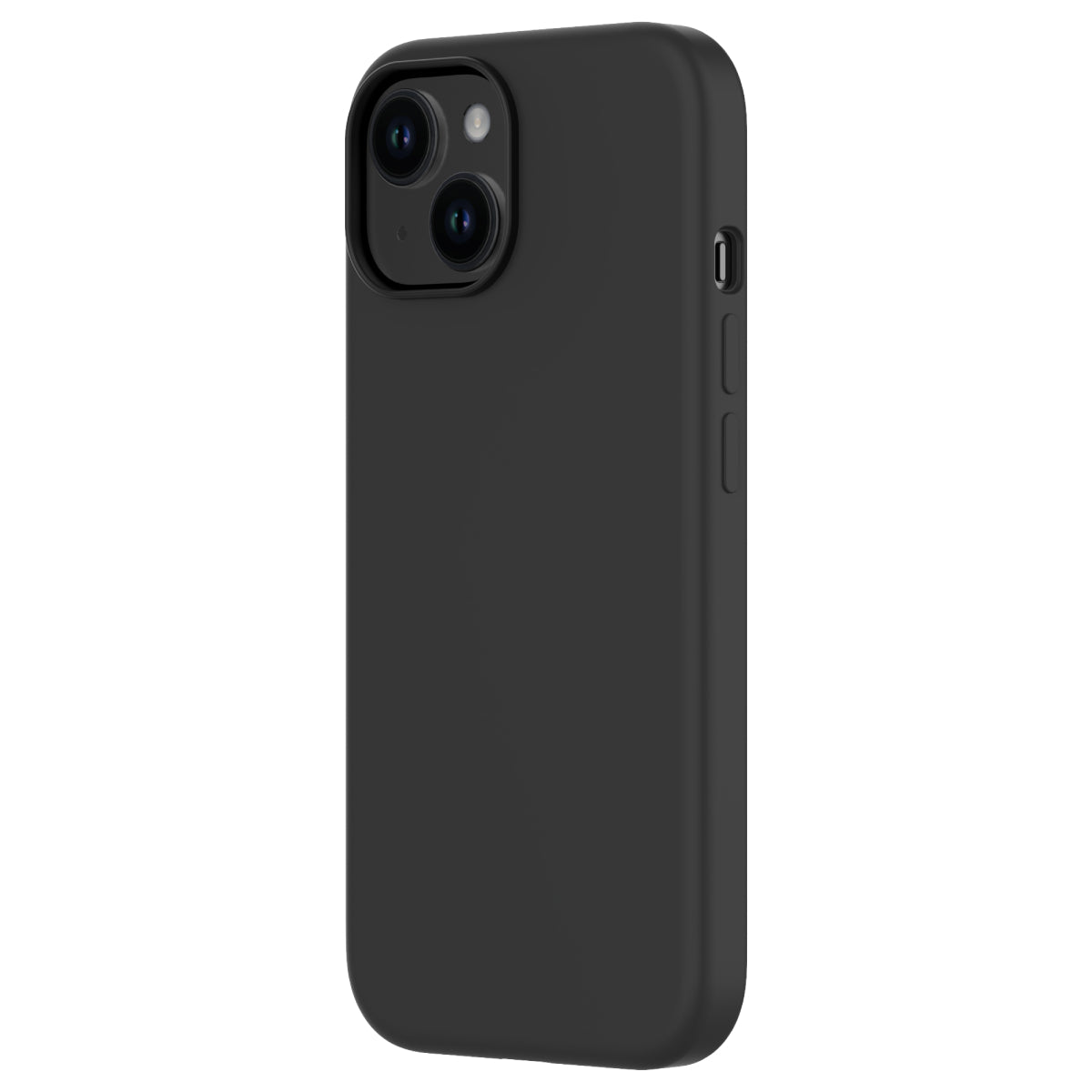 Touch Pure + Snap - Apple iPhone 15 Plus Case MagSafe Compatible - Black, Angled Rear View Rigid Back with Phone