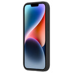 Touch Pure + Snap - Apple iPhone 15 Plus Case MagSafe Compatible - Black, Angled Front View with Phone and Screen Display On