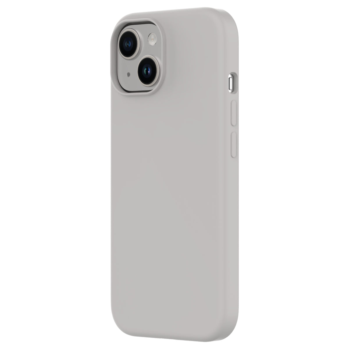 Touch Pure + Snap - Apple iPhone 15 Plus Case MagSafe Compatible - Grey, Angled Rear View Rigid Back with Phone