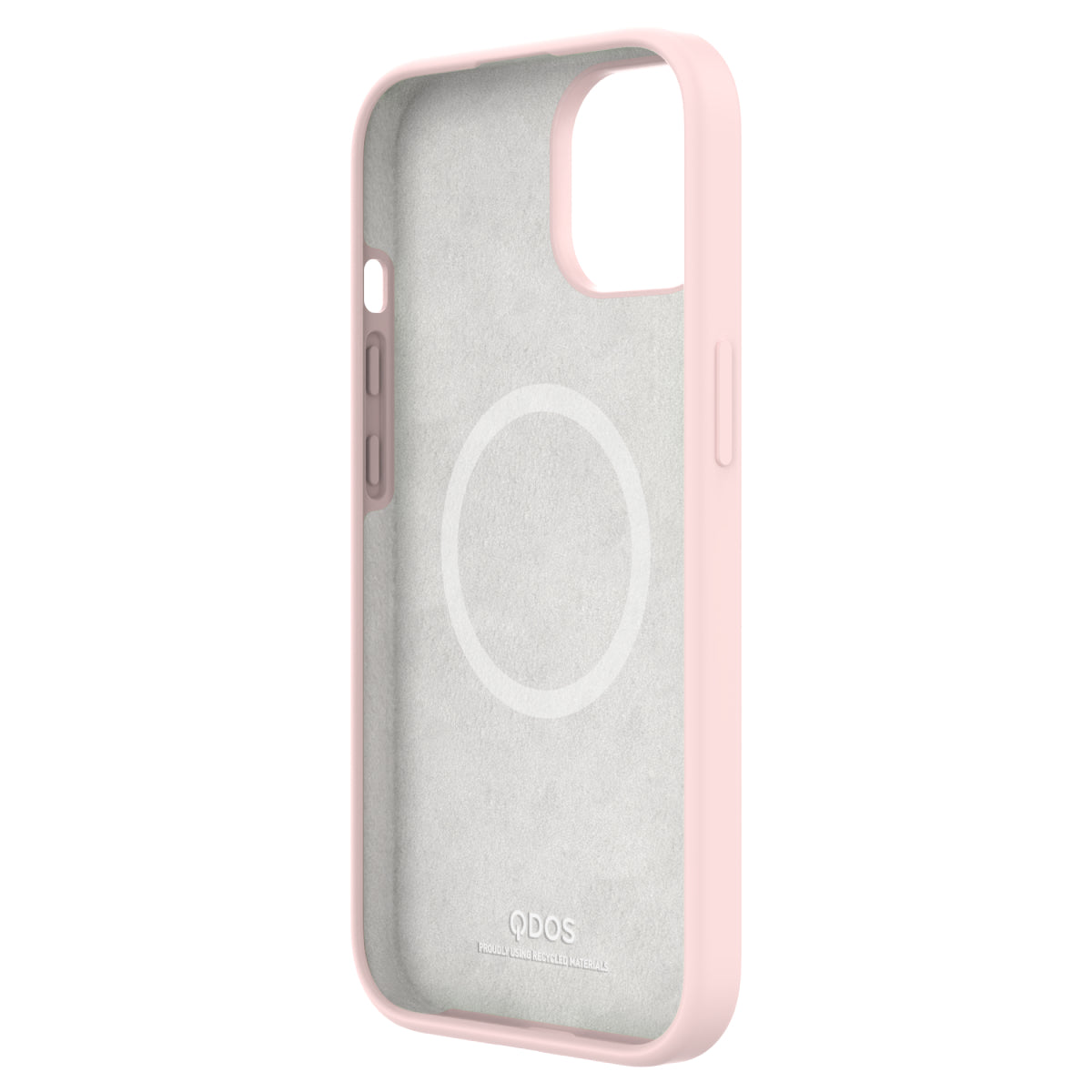 Touch Pure + Snap - Apple iPhone 15 Plus Case MagSafe Compatible - Pink, Angled Front View of the case Without Phone