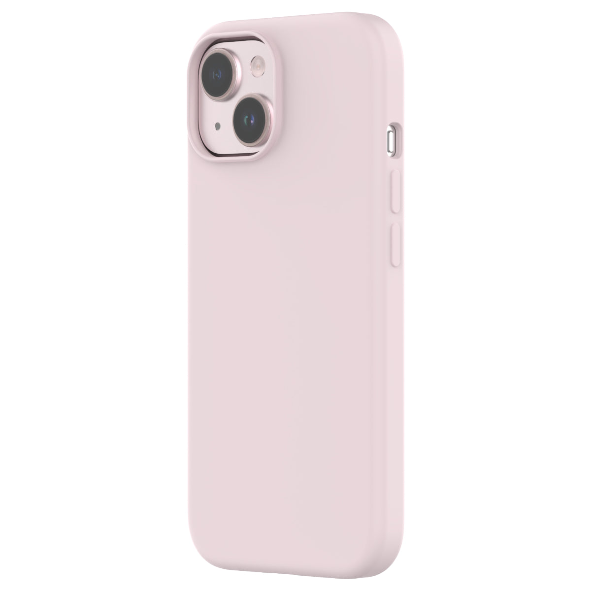 Touch Pure + Snap - Apple iPhone 15 Plus Case MagSafe Compatible - Pink, Angled Rear View Rigid Back with Phone
