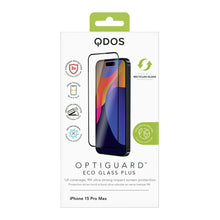 OptiGuard™ ECO GLASS PLUS for iPhone 15 Pro Max - Transparent - Black