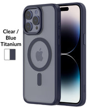 HYBRID SOFT + SNAP for iPhone 15 Pro Max - Clear / Blue Titanium