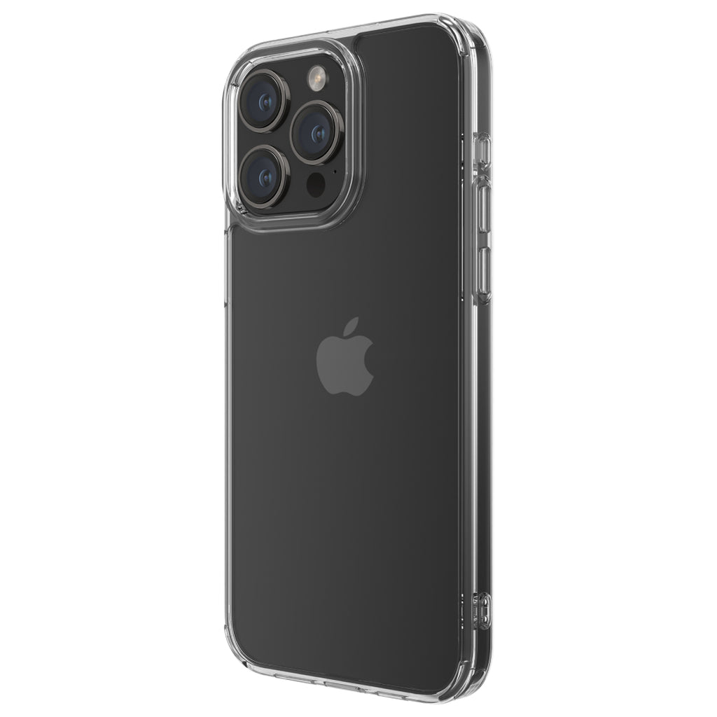 Hybrid - Apple iPhone 15 Pro Max Case - Clear, Angled Rear View Transparent Back with Phone