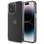 Hybrid - Apple iPhone 15 Pro Max Case - Clear, Side and Back View with Screen Display