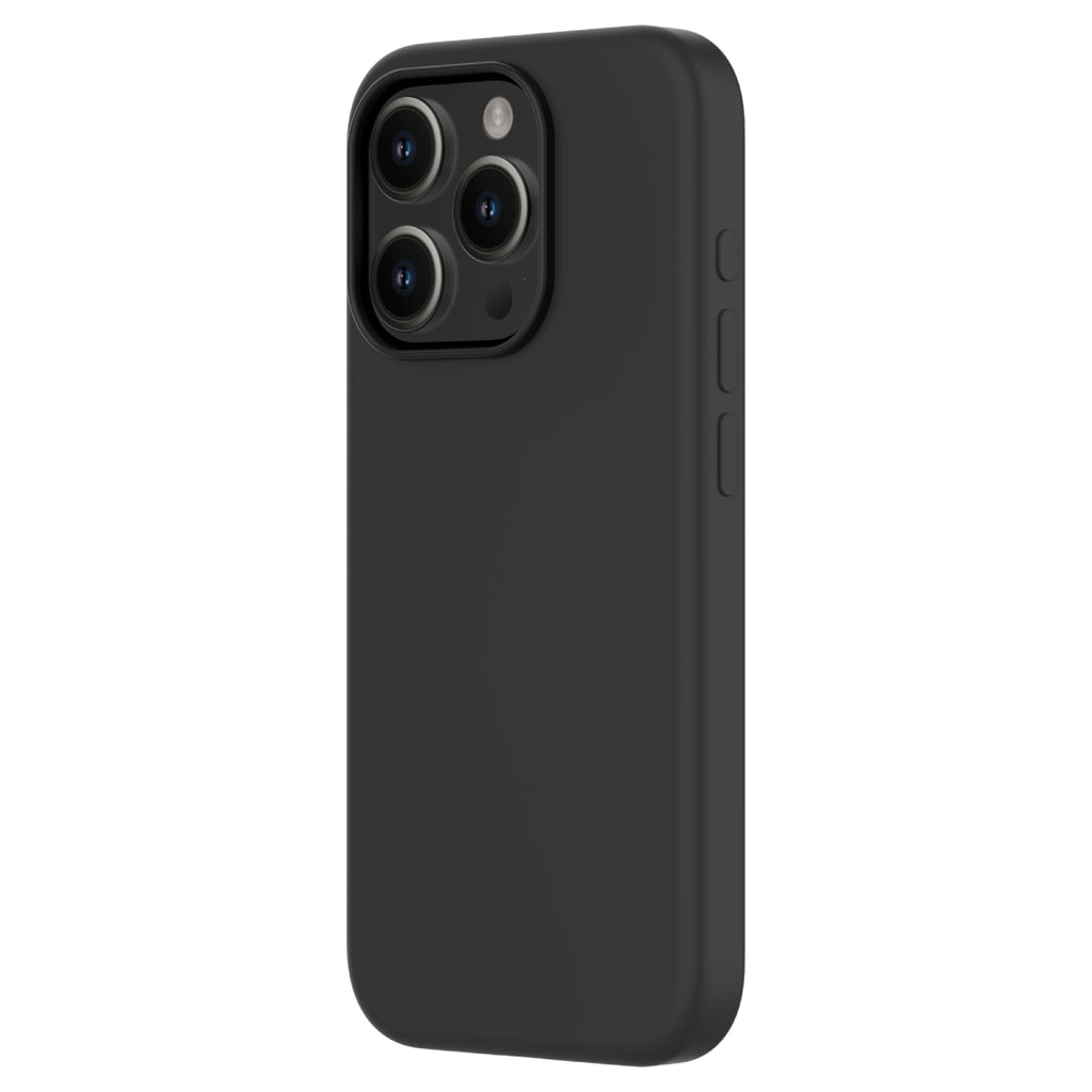 Touch Pure + Snap - Apple iPhone 15 Pro Max Case MagSafe Compatible - Black Titanium, Angled Rear View Rigid Back with Phone