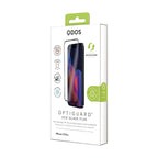 OptiGuard Eco Glass Plus - Apple iPhone 15 Pro Screen Protector - Clear, showcasing product packaging in white.
