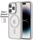 Hybrid Soft + Snap - iPhone 15 Pro Case MagSafe Compatible - Clear / Natural Titanium