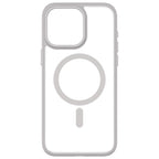 Hybrid Soft + Snap - Apple iPhone 15 Pro Case MagSafe Compatible - Clear Natural Titanium, Rear View Frosted  Back Without Phone