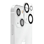 OptiGuard - Apple iPhone 15, iPhone 15 Plus Camera Lens Protector - Clear, Right Angled Close Up View of Camera Lens Protector apply to the Phone