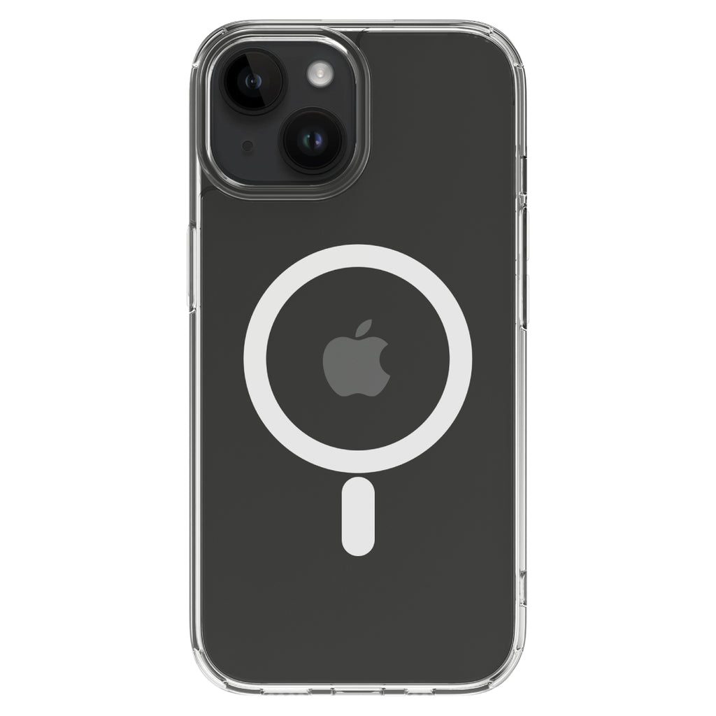 Hybrid Force + Snap - Apple iPhone 15 Case MagSafe Compatible - Clear, Rear View Transparent Back with Phone