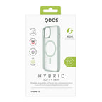 Hybrid Soft + Snap - Apple iPhone 15 Case MagSafe Compatible - Clear Green, showcasing product packaging in white