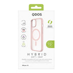 Hybrid Soft + Snap - Apple iPhone 15 Case MagSafe Compatible - Clear Pink, showcasing product packaging in white