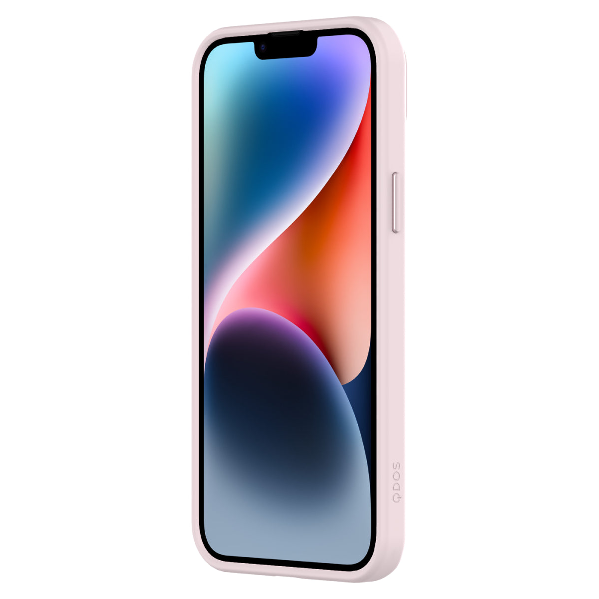 Hybrid Soft + Snap - Apple iPhone 15 Case MagSafe Compatible - Clear Pink, Angled Front View with Phone and Screen Display On