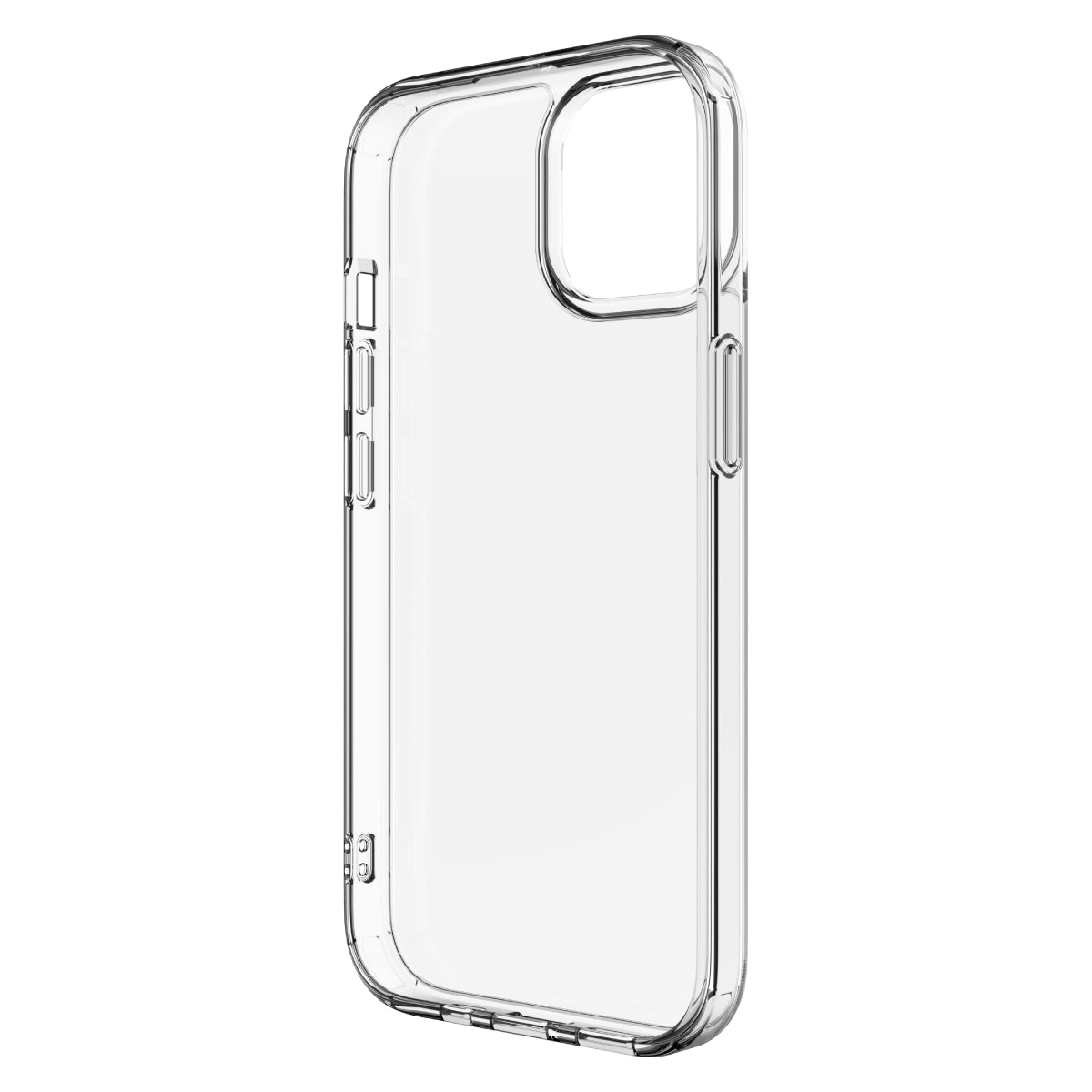 Hybrid - Apple iPhone 15 Case - Clear, Angled Front View without Phone