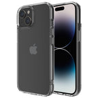 Hybrid - Apple iPhone 15 Case - Clear, Side and Back View with Screen Display