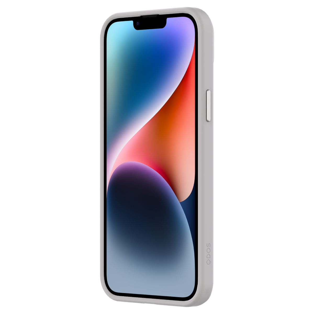 Hybrid Soft + Snap - Apple iPhone 15 Plus Case MagSafe Compatible - Clear Grey, Angled Front View with Phone and Screen Display On