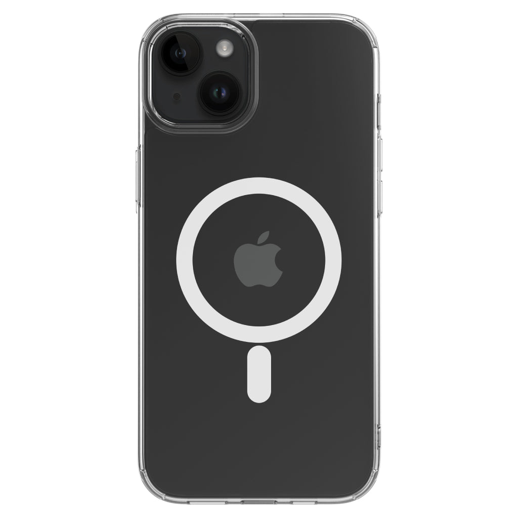Hybrid Force + Snap - Apple iPhone 15 Plus Case MagSafe Compatible - Clear, Rear View Transparent Back with Phone