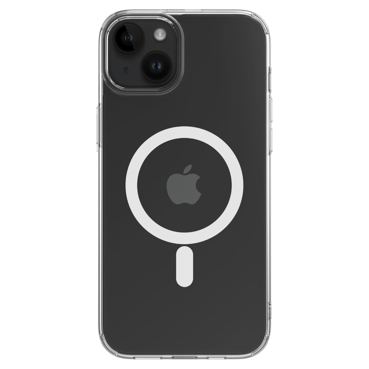 Hybrid Force + Snap - Apple iPhone 15 Plus Case MagSafe Compatible - Clear, Rear View Transparent Back with Phone