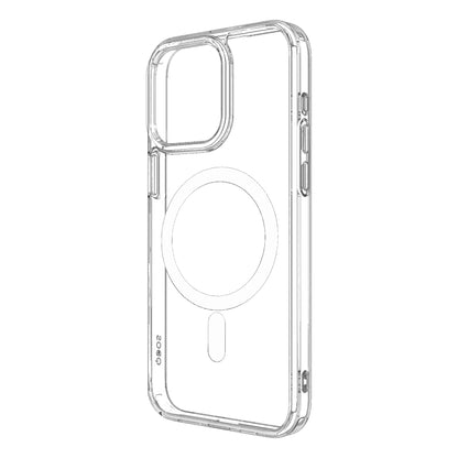 Hybrid Force + Snap - Apple iPhone 15 Pro Max Case MagSafe Compatible - Clear, Angled Rear View Transparent Back Without Phone