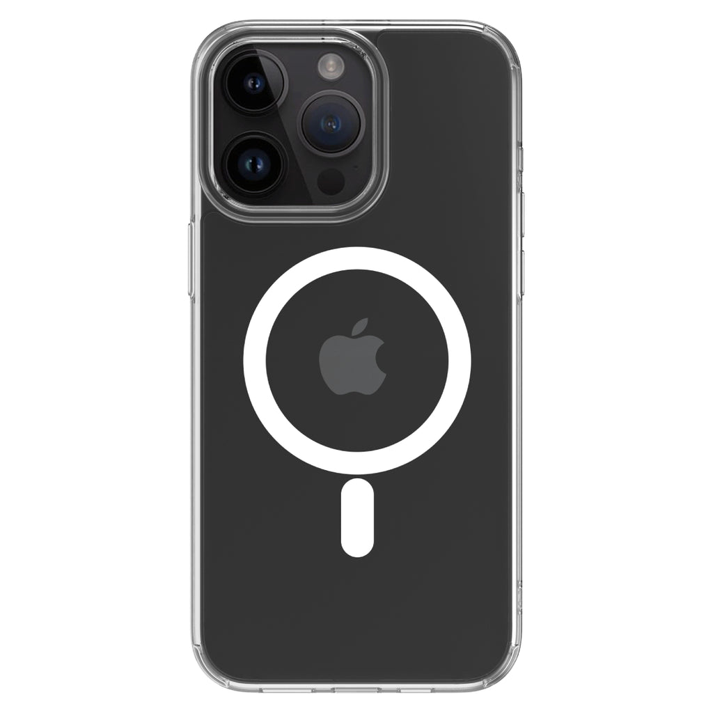 Hybrid Force + Snap - Apple iPhone 15 Pro Max Case MagSafe Compatible - Clear, Rear View Transparent Back with Phone