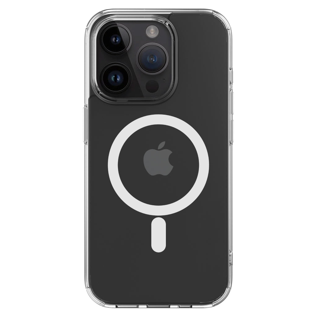 Hybrid Force + Snap - Apple iPhone 15 Pro Case MagSafe Compatible - Clear, Rear View Transparent Back with Phone