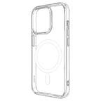 Hybrid Force + Snap - Apple iPhone 15 Pro Case MagSafe Compatible - Clear, Angled Rear View Transparent Back Without Phone