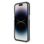 Hybrid Force + Snap - Apple iPhone 15 Pro Case MagSafe Compatible - Clear, Angled Front View with Phone and Screen Display On