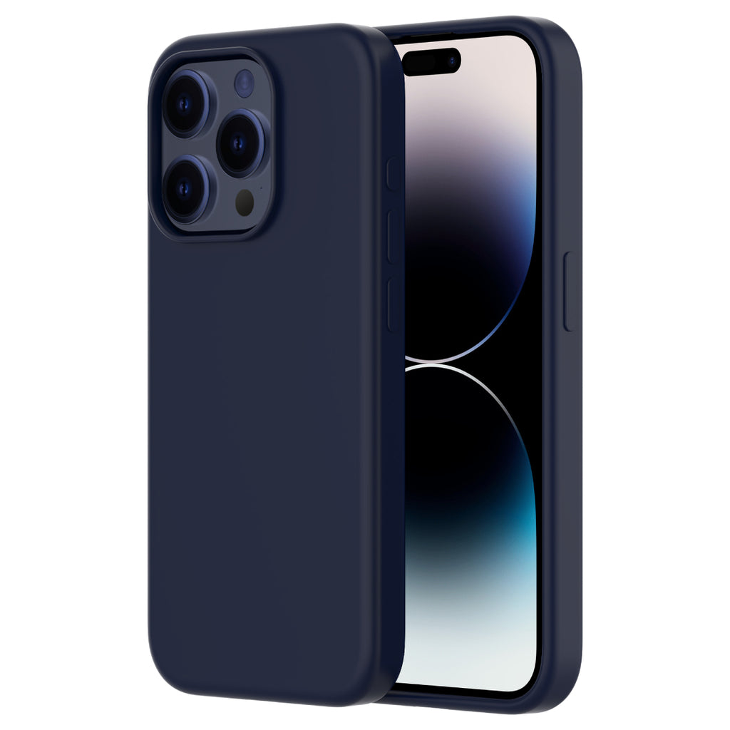 Touch Pure + Snap - Apple iPhone 15 Pro Case MagSafe Compatible - Blue, Side and Back View with Screen Display