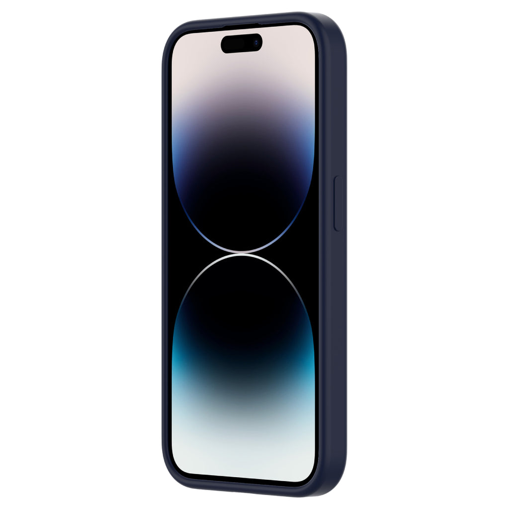 Touch Pure + Snap - Apple iPhone 15 Pro Case MagSafe Compatible - Blue, Angled Front View with Phone and Screen Display On