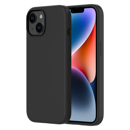 Touch Pure + Snap - Apple iPhone 15 Case MagSafe Compatible - Black, Side and Back View with Screen Display