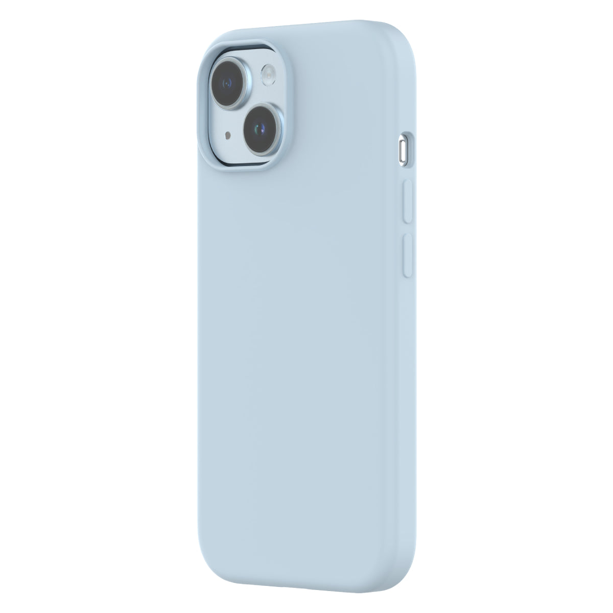 Touch Pure + Snap - Apple iPhone 15 Case MagSafe Compatible - Blue, Angled Rear View Rigid Back with Phone