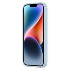 Touch Pure + Snap - Apple iPhone 15 Case MagSafe Compatible - Blue, Angled Front View with Phone and Screen Display On