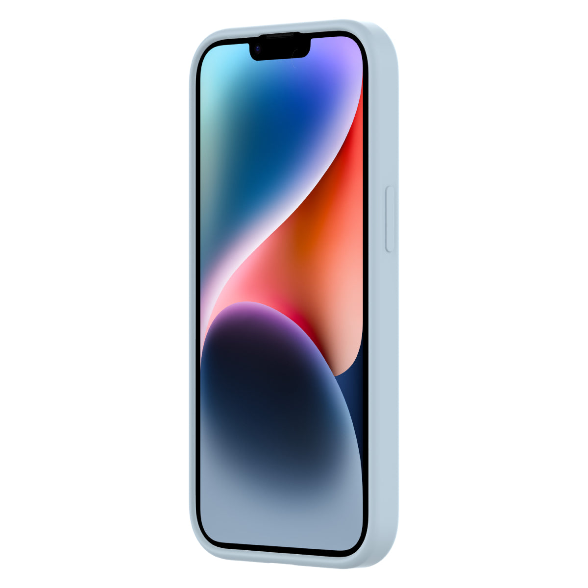 Touch Pure + Snap - Apple iPhone 15 Case MagSafe Compatible - Blue, Angled Front View with Phone and Screen Display On