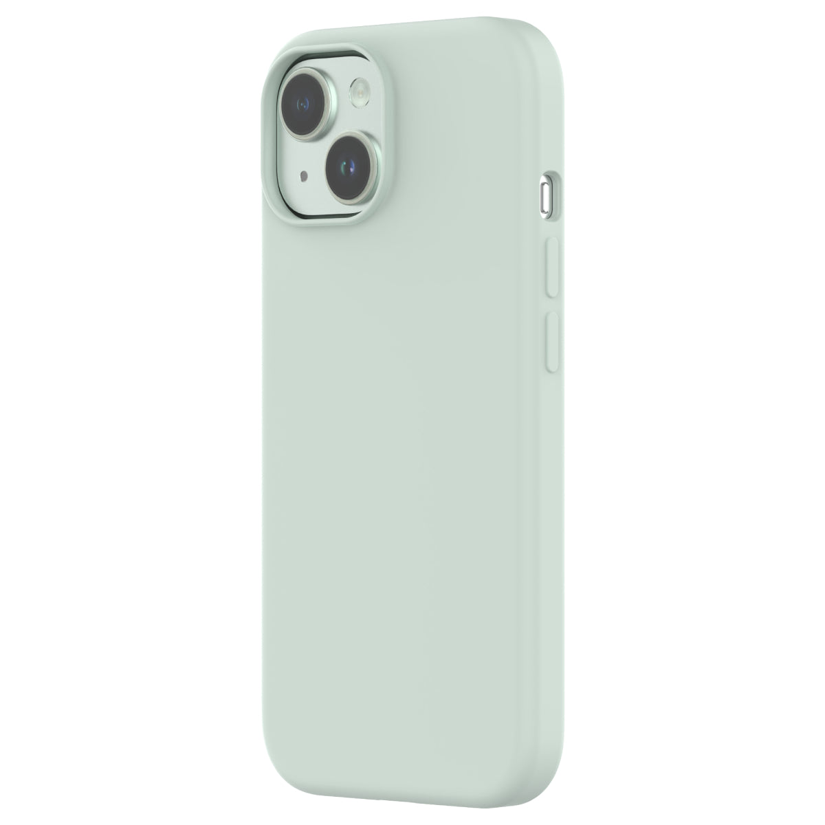 Touch Pure + Snap - Apple iPhone 15 Case MagSafe Compatible - Green, Angled Rear View Rigid Back with Phone