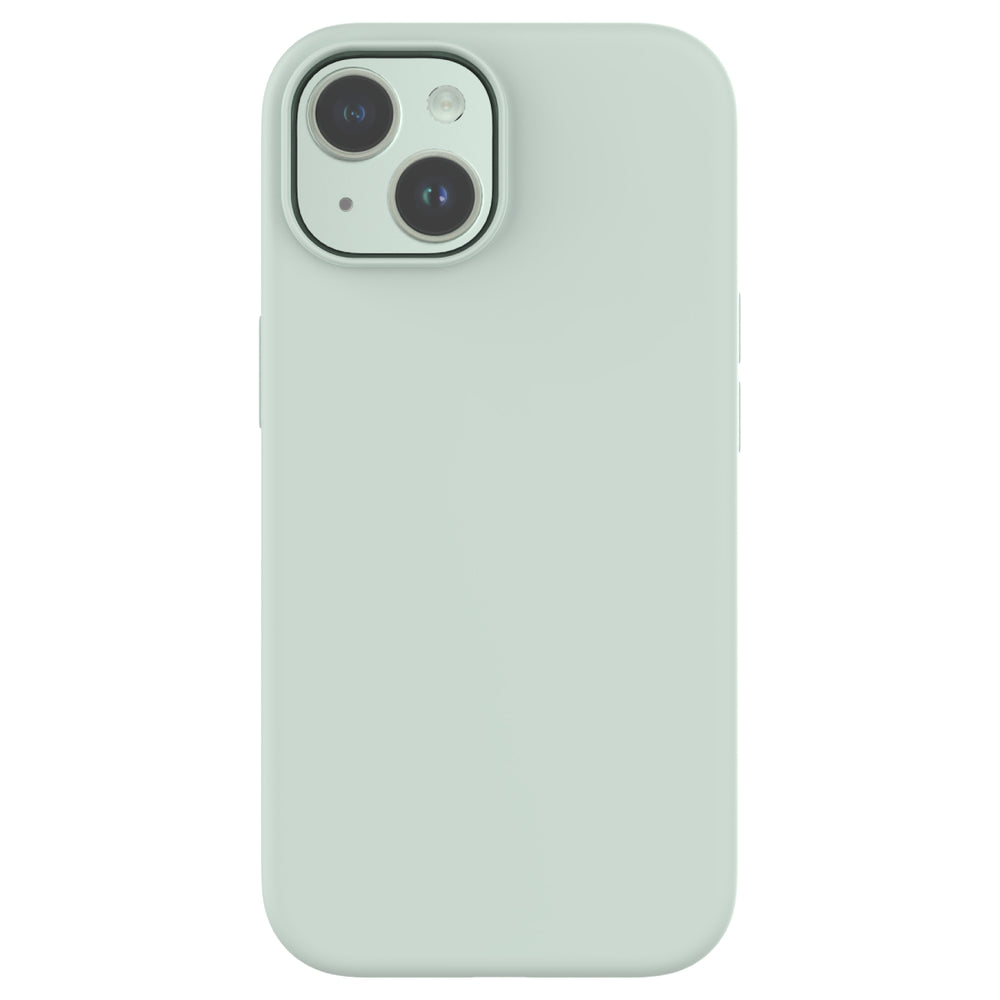 Touch Pure + Snap - Apple iPhone 15 Case MagSafe Compatible - Green, Rear View Rigid Back with Phone