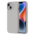 Touch Pure + Snap - Apple iPhone 15 Case MagSafe Compatible - Grey, Side and Back View with Screen Display
