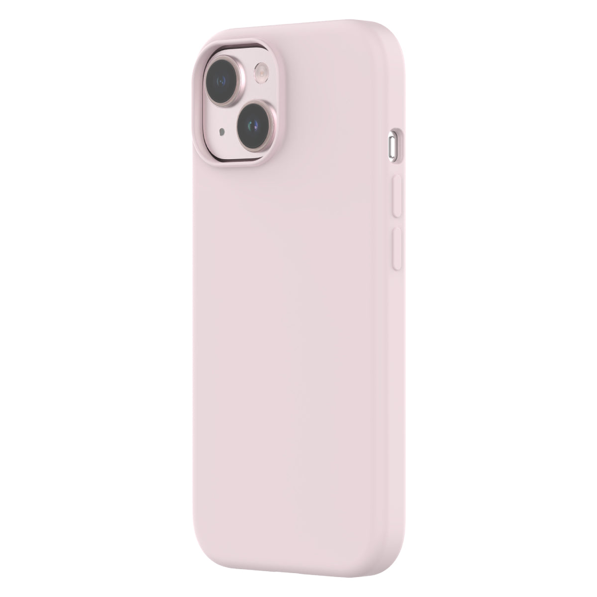 Touch Pure + Snap - Apple iPhone 15 Case MagSafe Compatible - Pink, Angled Rear View Rigid Back with Phone