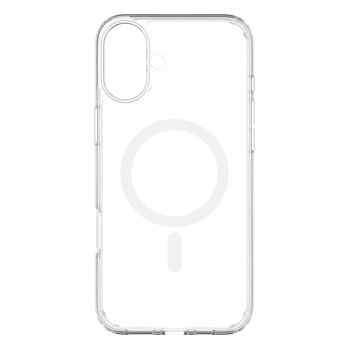 Hybrid Drop + Snap - Apple iPhone 16 Plus Case MagSafe Compatible - Clear, Rear View Transparent Back without Phone