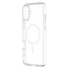 Hybrid Drop + Snap - Apple iPhone 16 Plus Case MagSafe Compatible - Clear, Angled Rear View Transparent Back Without Phone