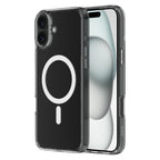 Hybrid Drop + Snap - Apple iPhone 16 Plus Case MagSafe Compatible - Clear, Side and Back View with Screen Display